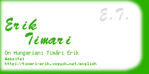 erik timari business card