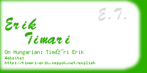 erik timari business card